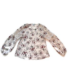 Allison Joy Floral Crochet Blouse